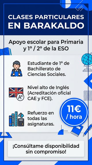 Clases particulares a niños de primaria y la ESO