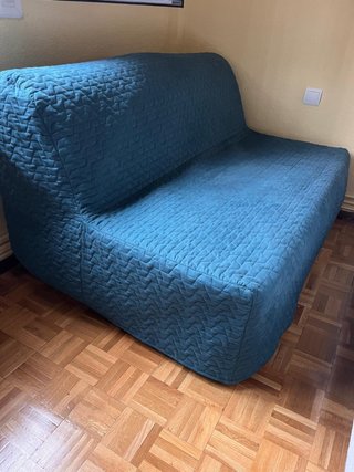 Sofá cama color azul petróleo