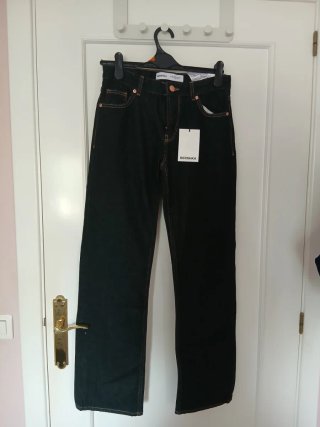 Pantalones Vaqueros Negros Bershka