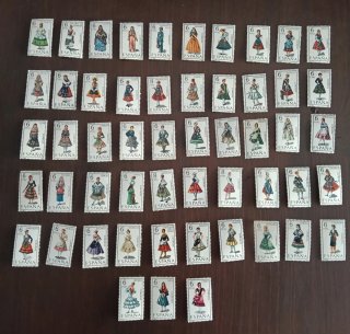 Colección 53 Sellos Trajes Regionales España