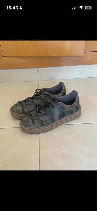 Zapatillas con plataforma camuflaje