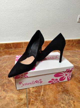 Zapatos de Tacón Negro Stradivarius