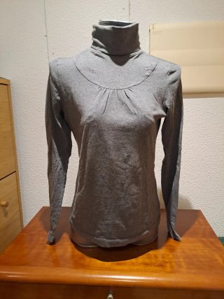 Camiseta Esprit Gris Cuello Alto