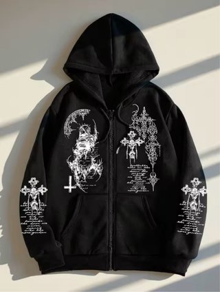 Sudadera Y2K Streetwear Zip Hoodie / Oversize