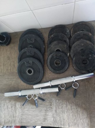 Set de Discos y Barras de Pesas