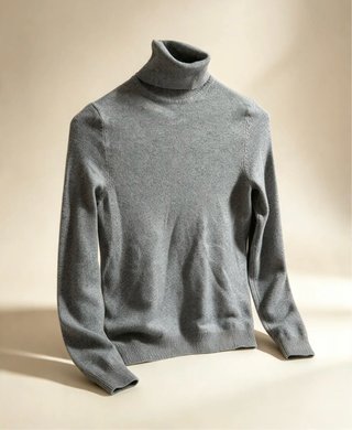 Jersey de cuello alto gris