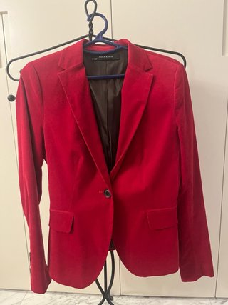 Chaqueta Roja de Pana Zara nueva