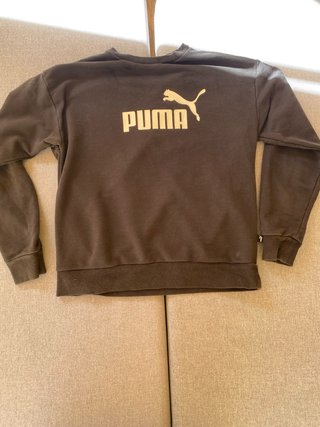 Sudadera Puma Negra Cuello Redondo