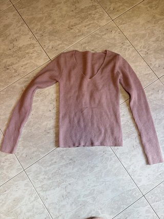 Jersei talla S, color rosa empolvado