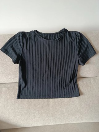Camiseta Negra Texturizada