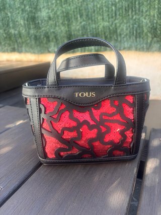 Bolso TOUS Negro y Rojo con Lentejuelas