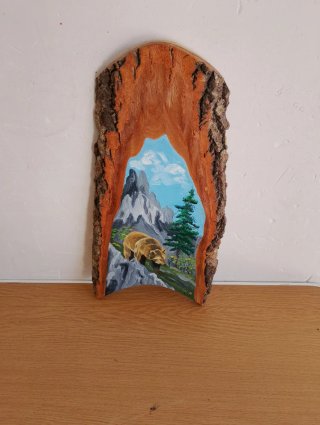 Cuadro Rústico de Madera 45x20cm