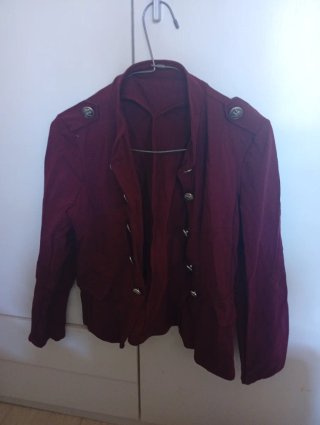 Chaqueta de vestir rojo vino tinto