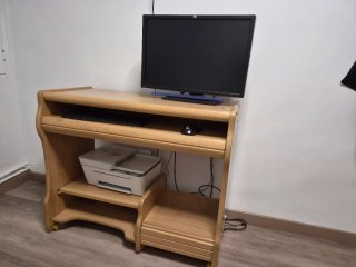 Mesa de ordenador de madera maziza