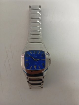 Reloj Lotus Mujer Plateado y Azul