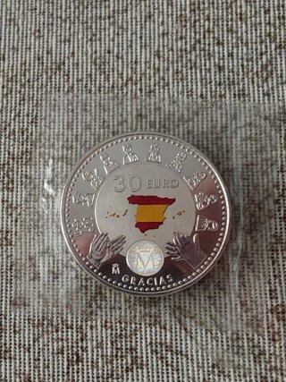 Moneda de Plata 30 Euro Homenaje Covid