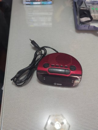 Radio Despertador Elco Rojo