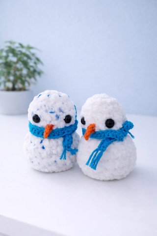 Muñecos de Nieve a Crochet