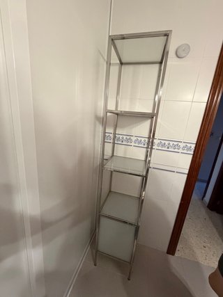 Estantería de Baño de Acero y Cristal