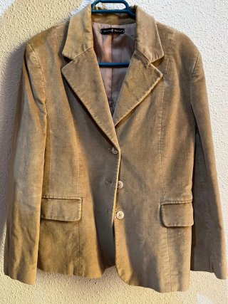 Americana de pana beige