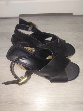 Sandalias de plataforma negras