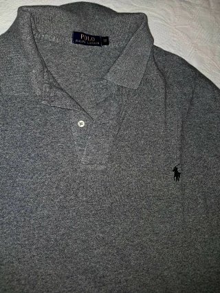 Polo Ralph Lauren Manga Larga Gris