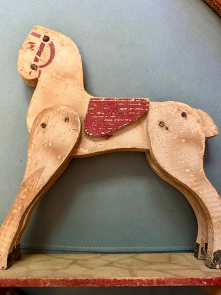 Caballo de Juguete de Madera (Años 40)