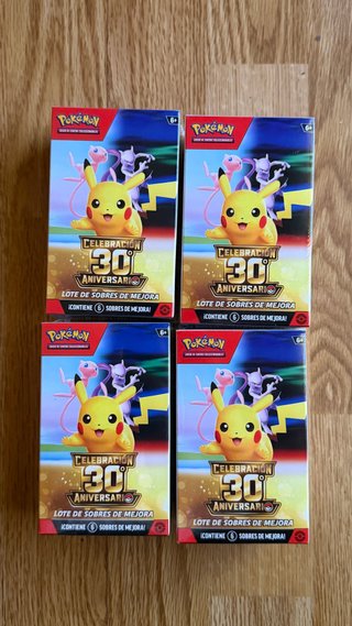 Pokemon 30 aniversario lote de sobres de mejora