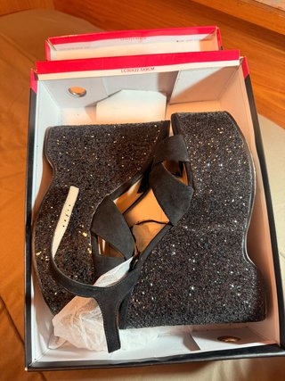 Sandalias de Plataforma con Purpurina