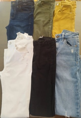 Lote 6 Pantalones Bershka y Stradivarius Talla 32