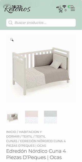 Edredón Nórdico Cuna 4 Piezas D'Peques Ocas.