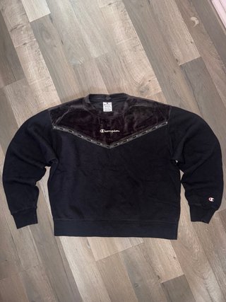 Sudadera Champion Negra Bimateria
