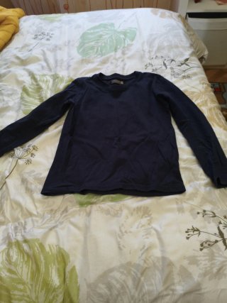 Camiseta de manga larga azul