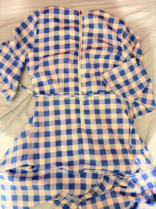 Vestido de cuadros azul