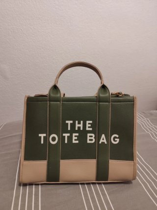 Bolso Tote Marc Jacobs Verde y Beige