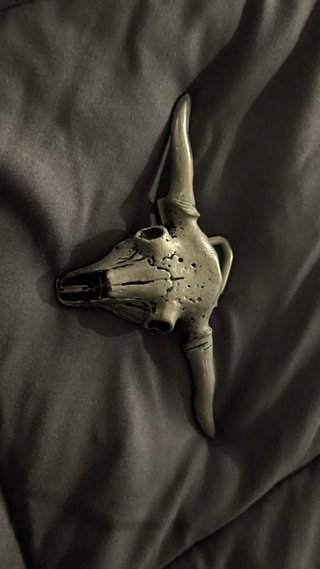 Hebilla de cinturón calavera de toro