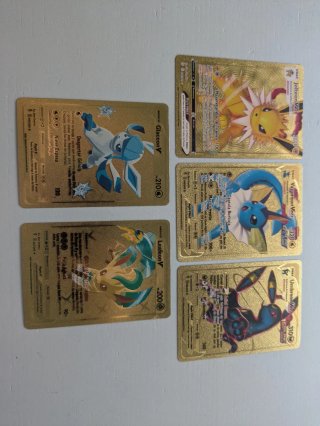 Set 5 Cartas Pokémon Evoluciones de Eevee