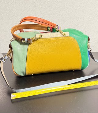 Bolso de Piel Italiana Multicolor