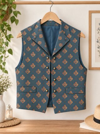 Chaleco de Fallero Azul Petróleo Talla 46