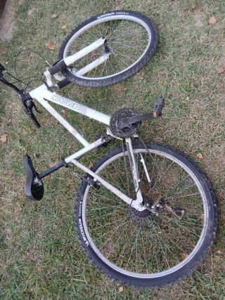Bicicleta de Montaña Decathlon Blanca