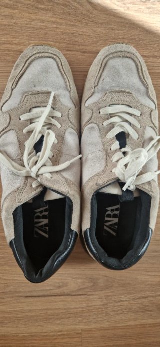 Zapatillas Casual Zara Blanco y Negro