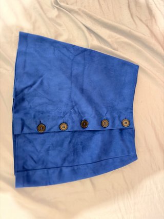 Falda Azul con Botones