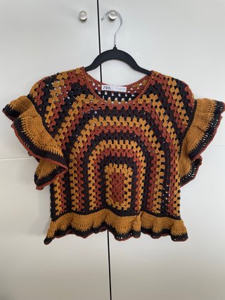 Top de crochet Zara estilo boho