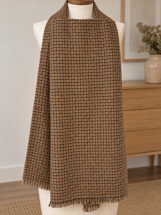 Andam bufanda maxi cuadros camel negro estilo brit
