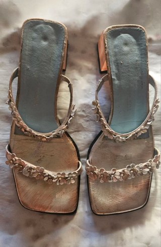 Sandalias de fiesta tonos rosados