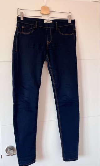 Pantalones Pitillo Mango Azul