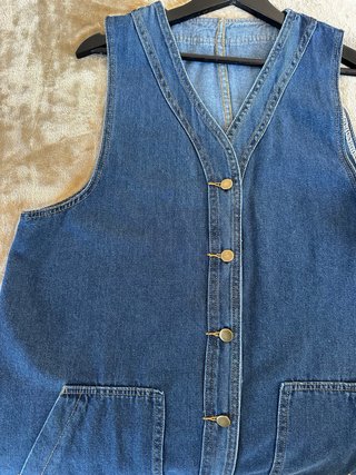 Vestido tejano con botones