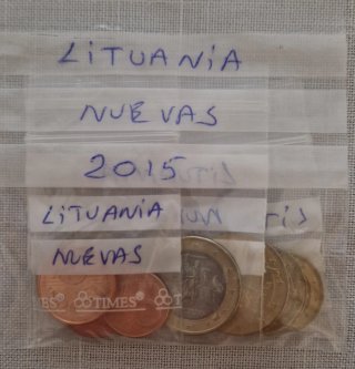 Serie 8 Monedas Euro Lituania 2015