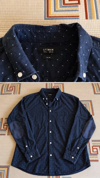 Camisa LFTMAN azul marino estampada talla L