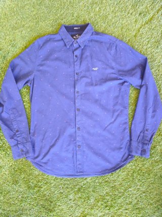 Camisa Hollister Azul Oscura Talla M